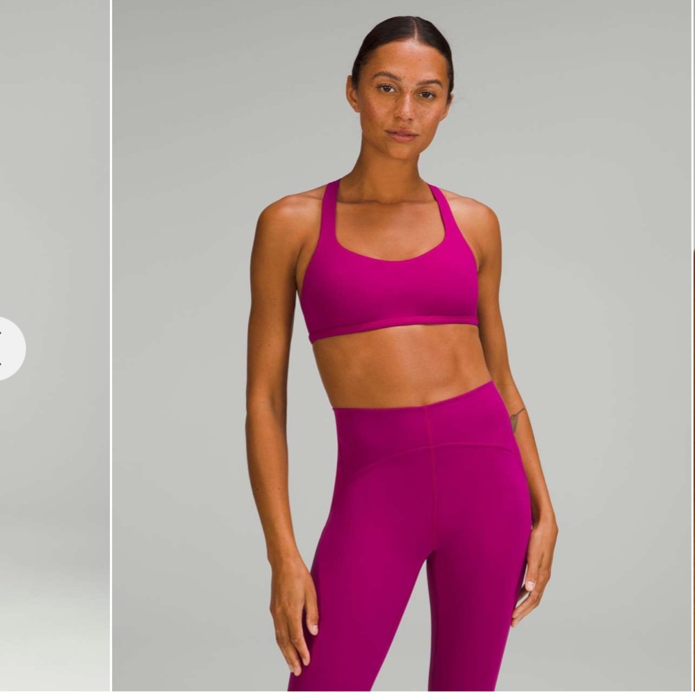 Lululemon Free to Be Bra Wild *Light Support, A/B Cup - Magenta Purple size 14